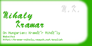 mihaly kramar business card